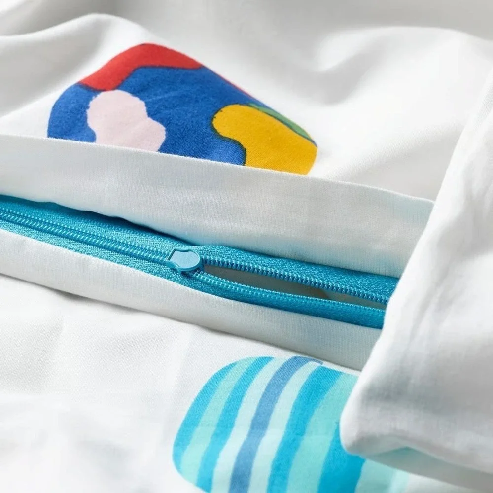 IKEA AFTONSPARV Twin Space Duvet Cover + Queen Pillowcase – Colorful Planets
